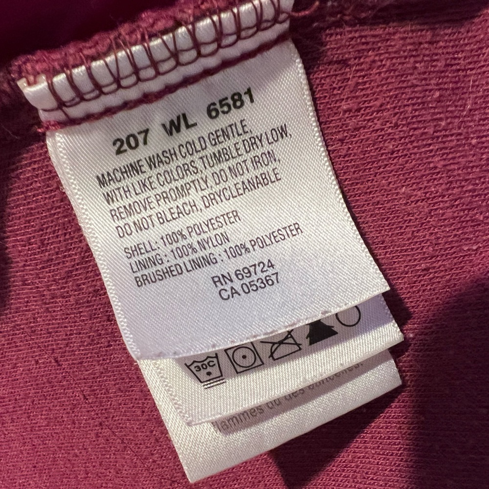 COLUMBIA ZipUp Fleece Jacket w Pockets - Merlot Red - Picture 7 of 9